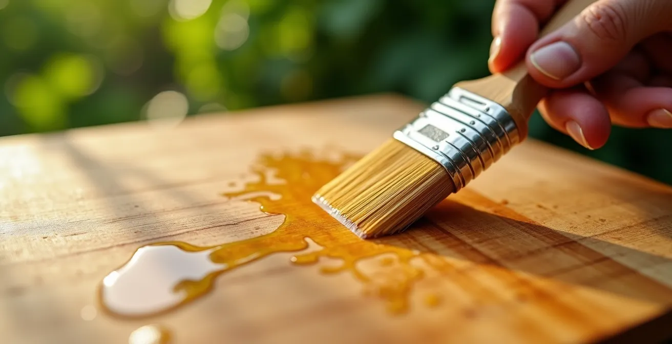 Application professionnelle de saturateur sur panneau bois avec spalter