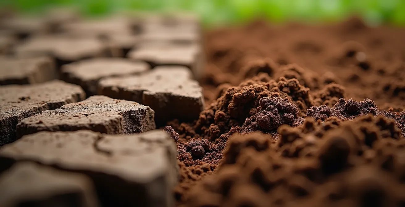 Sol argileux lourd typique du Brabant Wallon avant et après préparation pour gazon